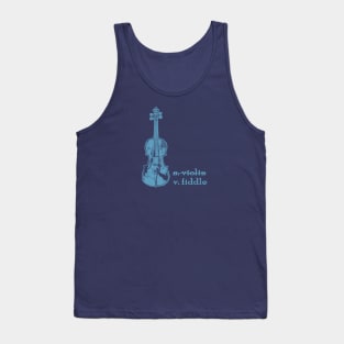 Fiddle, Not a Violin in Teal Tank Top